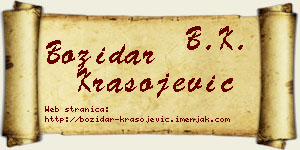 Božidar Krasojević vizit kartica
